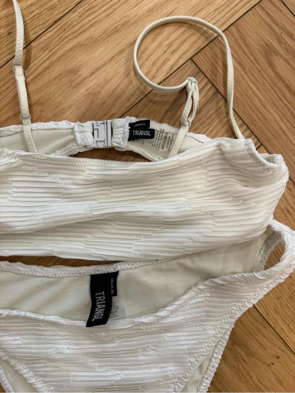 triangl swimwear White Textured Two-Piece Bikini